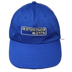 HitWear 5 Panel Cap Blue Strapback OS Watershed Watch Hat Embroidered Logo